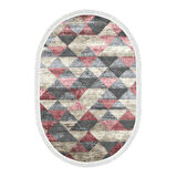 Dekoreko Kaymaz Taban Djt Mutfak Halısı Yıldız Deri Saçaklı Oval İskandinav 661M