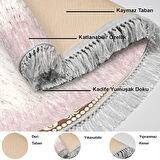 Dekoreko Kaymaz Taban Djt Mutfak Halısı Yıldız Deri Saçaklı Oval Modern 1342