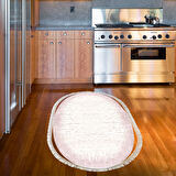 Dekoreko Kaymaz Taban Djt Mutfak Halısı Star Pamuk Saçaklı Oval Modern 1342