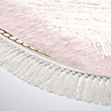 Dekoreko Kaymaz Taban Djt Mutfak Halısı Star Pamuk Saçaklı Oval Modern 1342