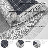 Dekoreko Kaymaz Taban Djt Mutfak Halısı Star Pamuk Saçaklı Oval Modern 1460