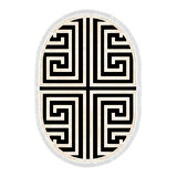 Dekoreko Kaymaz Taban Djt Mutfak Halısı Star Pamuk Saçaklı Oval Modern 658M