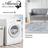 Dekoreko Kaymaz Taban Djt Salon Halısı Trend Saçaklı Oval Modern 627M