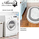 Dekoreko Kaymaz Taban Djt Mutfak Halısı Trend Saçaklı Oval Modern 626M