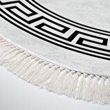 Dekoreko Kaymaz Taban Djt Mutfak Halısı Trend Saçaklı Oval Modern 626M