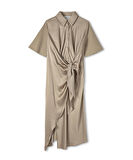 Saten mix Gömlek Elbise-Açık Natural | 40