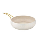 26 cm Güveç Tava Gold Saplı - Krem
