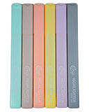 Cengo Kare Tipi Highlighter Fosforlu Kalem Morandi Renkler 6lı Set CGO705