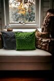 Bohem Dekoratif Yastık Kılıfı Kırlent Kılıfı 43x43 Cm Antrasit