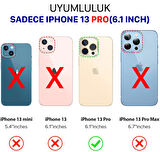 NovStrap Apple iPhone 13 Pro Kılıf Şeffaf Magsafe Uyumlu Kılıf 6.1 Kamera Korumalı Sararmayan Kapak