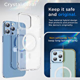 NovStrap Apple iPhone 13 Pro Kılıf Şeffaf Magsafe Uyumlu Kılıf 6.1 Kamera Korumalı Sararmayan Kapak