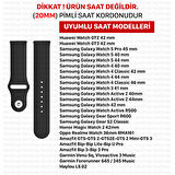 NovStrap Samsung Galaxy Watch 5 Pro 45mm / Watch 5 40-44mm Uyumlu Kordon (20 Mm) Silikon Kayış