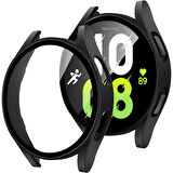 NovStrap Samsung Galaxy Watch 5 40mm Uyumlu Ekran Koruyucu Cam ve Kasa Koruyucu Sert PC