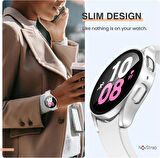 NovStrap Samsung Galaxy Watch 5 40mm Uyumlu Ekran Koruyucu Cam ve Kasa Koruyucu Sert PC