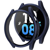 NovStrap Samsung Galaxy Watch 5 40mm Uyumlu Ekran Koruyucu Cam ve Kasa Koruyucu Sert PC