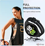 NovStrap Samsung Galaxy Watch 5 40mm Uyumlu Ekran Koruyucu Cam ve Kasa Koruyucu Sert PC