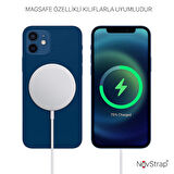 NovStrap iPhone 14 13 12 11 Pro Max Mini Uyumlu Magsafe Şarj Aleti Aygıtı Kablosuz Manyetik Type C