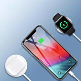 NovStrap 3in1 Magsafe Wireless Lightning Usb Şarj Kablosu iPhone Airpods Apple Watch ile Uyumlu