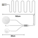 NovStrap 3in1 Magsafe Wireless Lightning Usb Şarj Kablosu iPhone Airpods Apple Watch ile Uyumlu