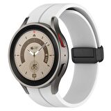 Samsung Galaxy Watch 4 5 Pro 6 40 42 43 44 45 46 47 Mm Uyumlu Kordon Magnet Tokalı Silikon Kayış