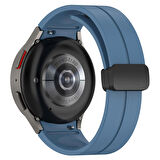 Samsung Galaxy Watch 4 5 Pro 6 40 42 43 44 45 46 47 Mm Uyumlu Kordon Magnet Tokalı Silikon Kayış