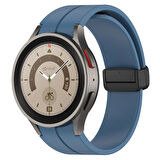 Samsung Galaxy Watch 4 5 Pro 6 40 42 43 44 45 46 47 Mm Uyumlu Kordon Magnet Tokalı Silikon Kayış