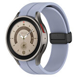 Samsung Galaxy Watch 4 5 Pro 6 40 42 43 44 45 46 47 Mm Uyumlu Kordon Magnet Tokalı Silikon Kayış