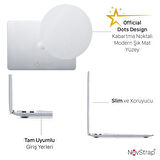 NovStrap Apple MacBook Air M1 Çip 13 inç A2337 Uyumlu Kılıf Dots Design-Şeffaf Klavye Kılıfı-Film