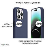 NovStrap Apple iPhone 14 Plus Uyumlu Kılıf 6.7 inç Magsafe ile Uyumlu Deri Kılıf İçi Kumaş Kadife