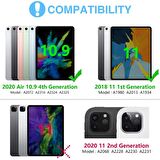 NovStrap Apple iPad Air 4/5 Nesil 10.9 inç Uyumlu Bluetooth Klavyeli Kılıf Deri Kapaklı Standlı