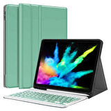 NovStrap Apple iPad Pro 11 2022 2021 2020 2 3 4 Nesil Uyumlu Bluetooth Klavyeli Kılıf Kalem Bölmeli