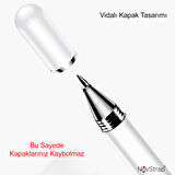 NovStrap Samsung Galaxy Tab S6 Lite SM-P610 İçin Dokunmatik Kalem Pencil Stylus Çizim Tasarım Kalemi