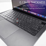 NovStrap Apple Macbook Pro 2023 14 inç M2 A2779 Uyumlu Türkçe Q Klavye Şeffaf Klavye Koruyucu Kılıf