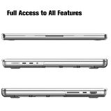 Apple Macbook Pro 2023 14 inç M2 Pro/Max A2779 Uyumlu Kılıf Sert Parlak Üst ve Alt Koruma Kapağı