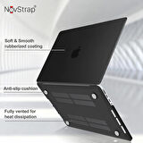 NovStrap Apple Macbook Pro 2023 14 inç 2021 M2 Pro/Max A2779 Uyumlu Kılıf Sert Mat Buzlu Kapak