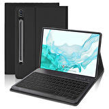 NovStrap Samsung Galaxy Tab S7 Fe / S7 Plus / S8 Plus 12.4" X800 T730 T970 Bluetooth Klavyeli Kılıf