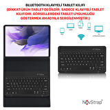 NovStrap Samsung Galaxy Tab S7 Fe / S7 Plus / S8 Plus 12.4" X800 T730 T970 Bluetooth Klavyeli Kılıf