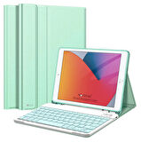 NovStap Apple iPad Air 1 Air 2 iPad 9.7 inç 2017 2018 5/6 Nesil ile Uyumlu Bluetooth Klavyeli Kılıf