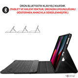 NovStrap Samsung Galaxy Tab S6 Lite 10.4 inç P610 P615 P617 Uyumlu Bluetooth Klavyeli Tablet Kılıfı