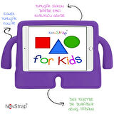 NovStrap Apple iPad 2 3 4 ile Uyumlu Kılıf Silikon Kollu Çocuk Tablet Kılıfı