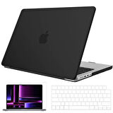NovStrap Apple MacBook Pro 2023 M2 14.2 inc A2779 Uyumlu Mat Kılıf + Şeffaf Klavye Kılıfı + Film