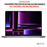 NovStrap Apple MacBook Pro 2023 16 inç M2 Pro Max A2780 ile Uyumlu Ekran Koruyucu Parlak Nano Film