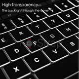 NovStrap Apple Macbook Pro 2023 16 inç M2 A2780 Uyumlu Türkçe Q Klavye Şeffaf Klavye Koruyucu Kılıf
