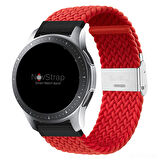 NovStrap Huawei Watch Gt Runner ile Uyumlu Kordon Kayış (22mm) Flexible Elastik Örgü Kayış