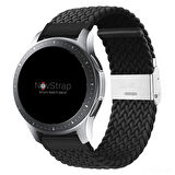 NovStrap Samsung Galaxy Watch 3 45mm ile Uyumlu Kordon Kayış (22mm) Flexible Elastik Örgü Kayış