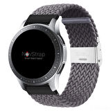 NovStrap Samsung Gear S3 Frontier-Classic ile Uyumlu Kordon Kayış (22mm) Flexible Elastik Örgü Kayış