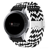 NovStrap Samsung Gear S3 Frontier-Classic ile Uyumlu Kordon Kayış (22mm) Flexible Elastik Örgü Kayış