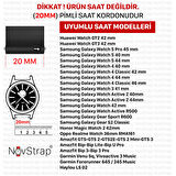 NovStrap Samsung Galaxy Watch 4 5 40 44mm Classic 42 46mm Watch 5 Pro 45mm Kordon (20mm) Flexible