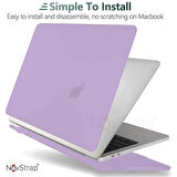 NovStrap Apple MacBook Air M2 Çip A2681 13.6 inç 2022 Uyumlu Kılıf Sert Rubber Mat Buzlu Kapak