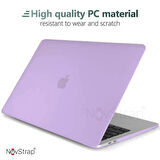 NovStrap Apple MacBook Air M2 Çip A2681 13.6 inç 2022 Uyumlu Kılıf Sert Rubber Mat Buzlu Kapak